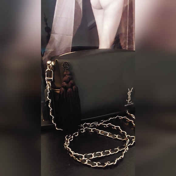 YSL BLACK PURSE/COSMETIC BAG/CROSSBODY BAG - Picture 5 of 6